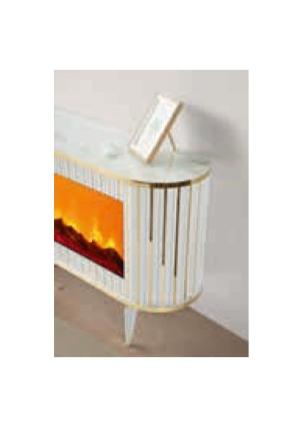 Bera Marmo - Gold Şömineli Gamze Tv Sehpası fiyatları