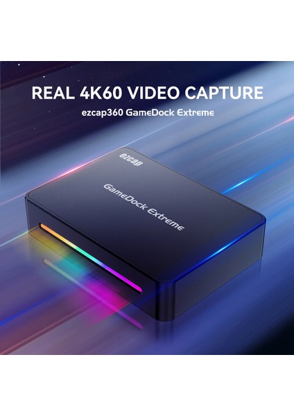 Gamedock Extreme 4K HDMI Yakalama Kartı, Pc/konsol Video Kayıt Cihazı, Rgb Işıklı fiyatları