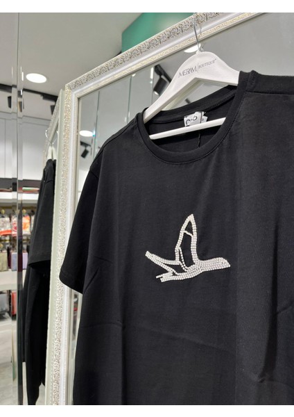 club taşlı tişört - siyah - m fiyatları