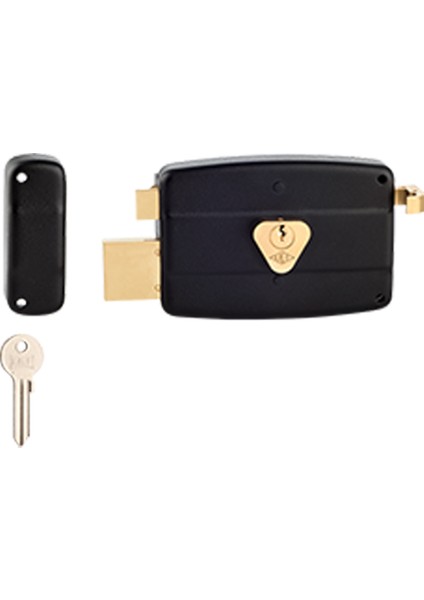 Kale 157 A Dıştan Takma Trajlı Kilit Siyah 14 cm