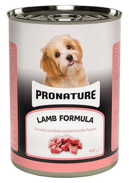 Pronature Kuzu Etli ve Pirinçli Parça Etli Yavru Köpek Konservesi 400 gr