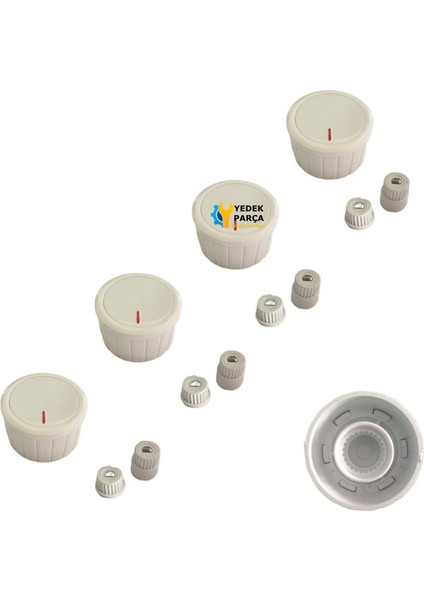 Uğur Uyumlu Düğme 4 Lü Takımı Ankastre Set Üstü Ocak Düğmesi