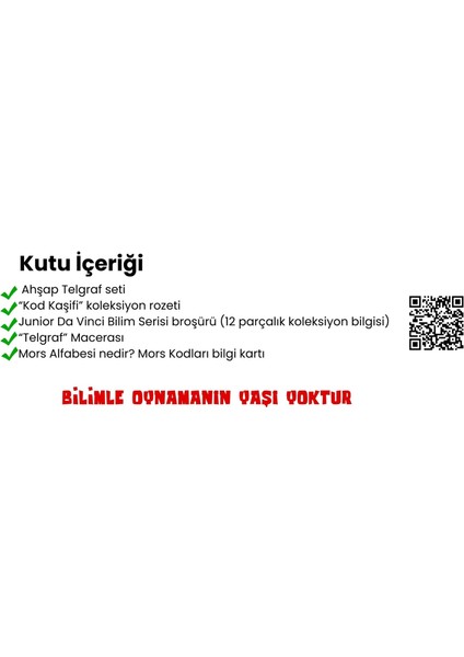 Telgraf – Çocuklar Için Eğitici Ahşap Stem Oyuncak,deney Seti ve Bilim Kiti | Junior Da Vinci indirimleri