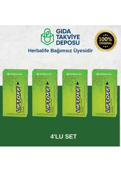 4'lu Set Liftoff® Efervesan Içecek Limon Aromalı