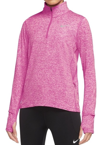 CU3220 615 Nike Element 1/2-Zip Long-Sleeve Running Top Kadın Spor Tişört - Pembe modelleri