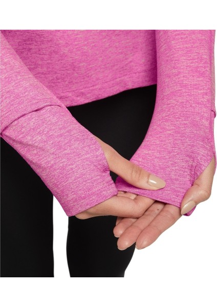 CU3220 615 Nike Element 1/2-Zip Long-Sleeve Running Top Kadın Spor Tişört - Pembe indirimleri