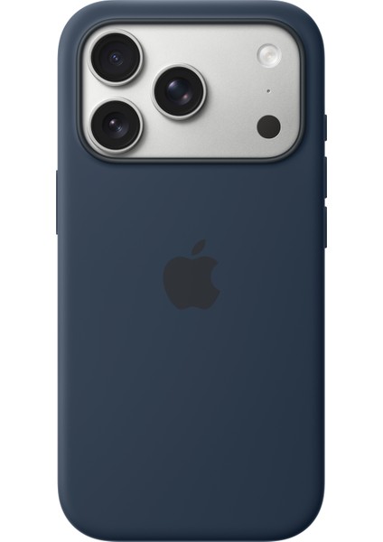 Magsafe Özellikli iPhone 17 Pro Silikon Kılıf - Gece Yarısı