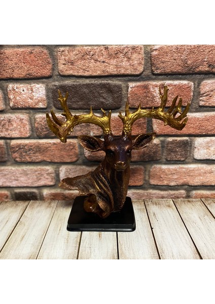 Kaide Üzerinde Geyik Kafası Büst