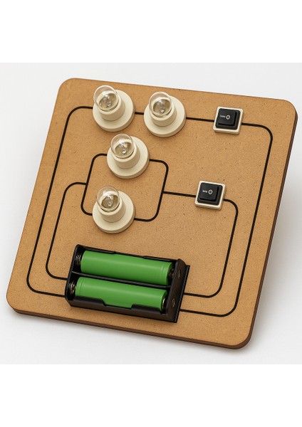 Elektrik Devresi–çocuklar Için Eğitici Ahşap Stem Oyuncak,deney Seti ve Bilim Kiti | Junior Da Vinci fiyatları