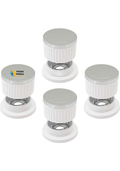 Silverline Uyumlu Düğme 4 Lü Takımı Ankastre Set Üstü Ocak Düğmesi Beyaz Yaylı Görselle Eşleştiriniz