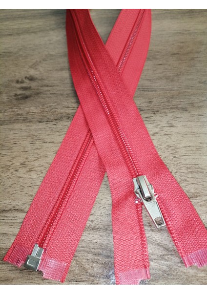 Plastik Dişli Fermuar 60CM -Kırmızı 1 Adet fırsatları
