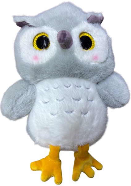 Baykuş Peluş Gri
