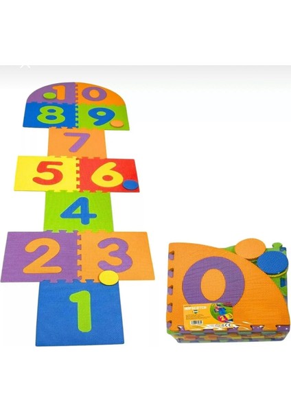 Seksek Çocuk Oyun Matı Katlanabilir Oyun Halısı 15 Parça 30*30CM