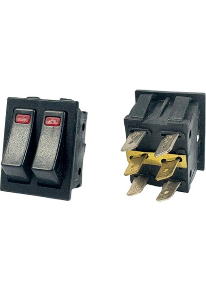 Ikili LED Işıklı Anahtar 16A