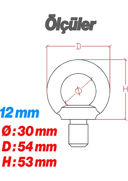 Metal Halka Civata Aybolt 5 Adet 12 mm Aybolt Civatası Paslanmaz Çelik Montaj Sabitleme Bağlantısı fiyatları