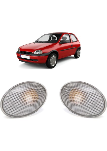 Opel Corsa B Kasa Sağ + Sol Takım Çamurluk Sinyali 1993 -2000 Uyumlu 2 Adet