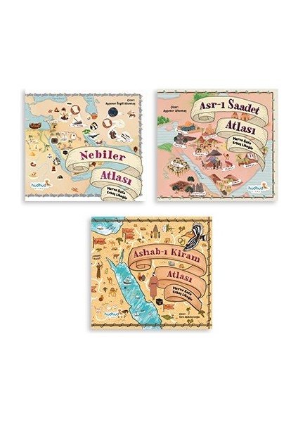 Atlaslar 3 Kitap Set-Nebiler Atlası,asr-I Saadet Atlası, Ashab-I Kiram Atlası