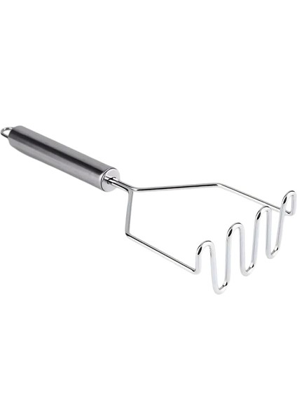 Çelik Patates Ezici, Dalgalı Tasarım, Ergonomik Saplı, Sebze ve Meyve Ezme Aparatı