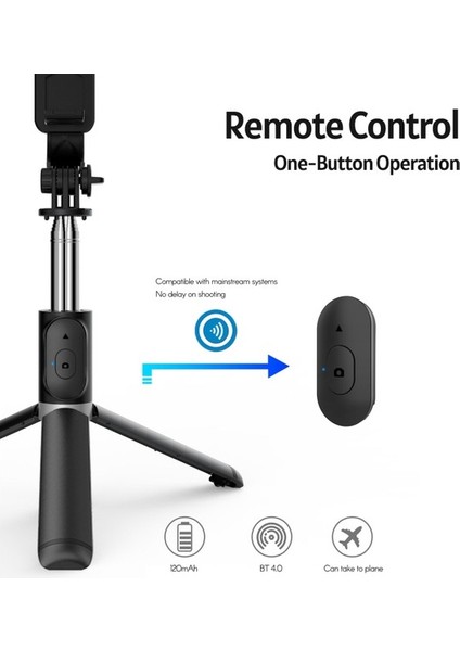 Zuomee Kablosuz Bluetooth Sie Çubuğu 103CM Tripod Vlog Canlı Yayın Kumandası (Yurt Dışından) modelleri