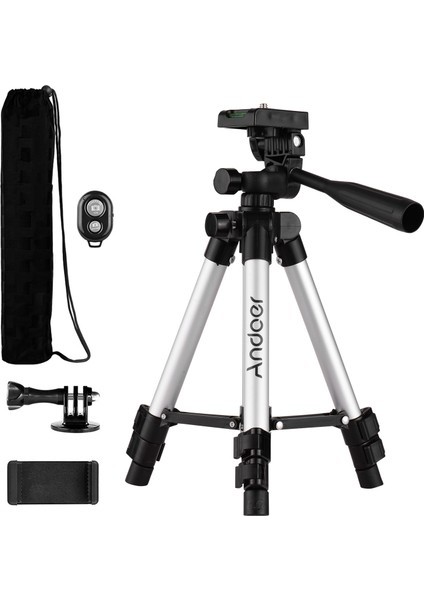 Zuomee Mini Alüminyum Tripod 21-65CM Ayarlanabilir Canlı Yayın Telefon Tutucu ve Taşıma Çantası (Yurt Dışından)
