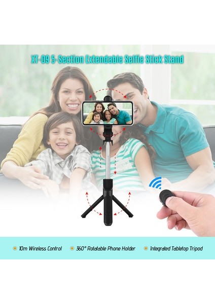 Zuomee 5 Bölüm Uzatılabilir Bluetooth Kumandalı Sie Çubuğu Tripod (Yurt Dışından) modelleri