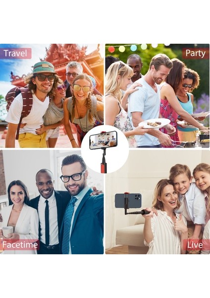 Zuomee AB202 Katlanabilir Sie Çubuğu Tripod Kablosuz Kumandalı Yatay/dikey Çekim (Yurt Dışından) modelleri