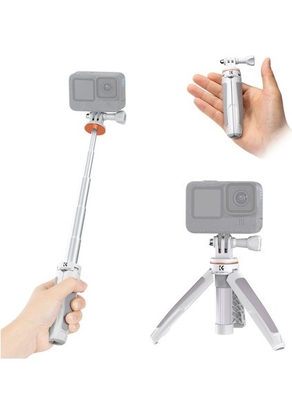 Zuomee Uzatılabilir Alüminyum Sie Çubuğu Tripod 32 cm 2kg Gopro Hero 9-12 (Yurt Dışından)