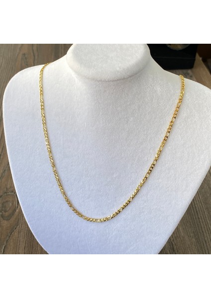 Figaro Unisex Kolye Pirinç Kolye 4 mm 50+5 cm fiyatları