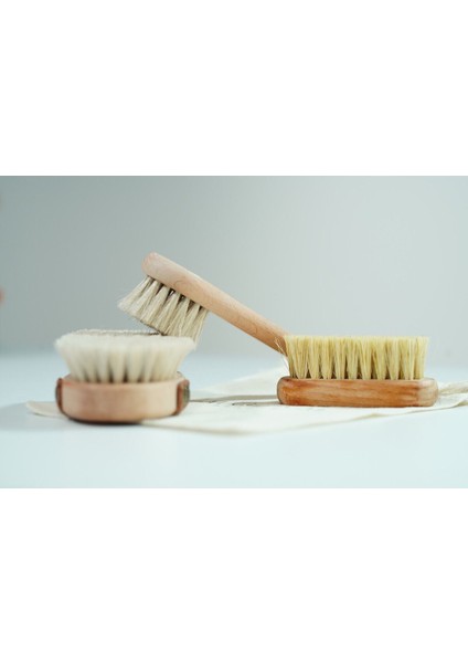 3'lü Set Doğal At Kılı Selülit & Yüz Fırçası & Kaktüs Tırnak Fırçası -Doğal Peeling Etkili fiyatları
