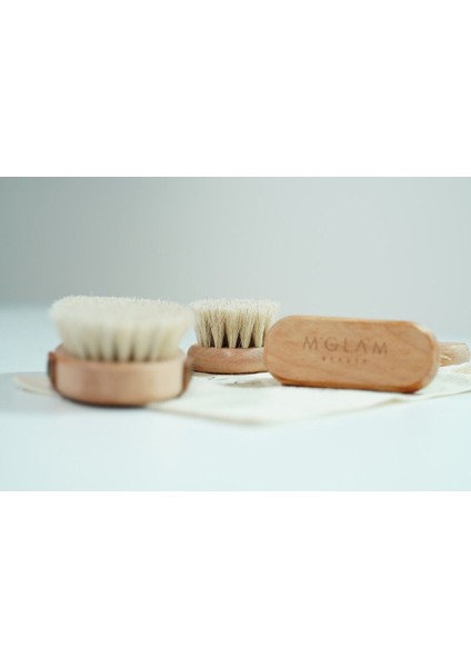 3'lü Set Doğal At Kılı Selülit & Yüz Fırçası & Kaktüs Tırnak Fırçası -Doğal Peeling Etkili modelleri