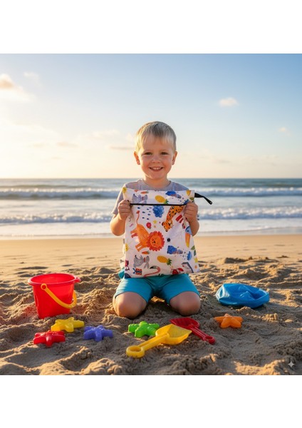 2 Adet, 29 x 35 Cm, Jungle ve 37 x 30 Cm,zoo Desen, Sıvı Geçirmeyen Çok Amaçlı Çanta, Ekonomik Set, Yıkanabilir fiyatları