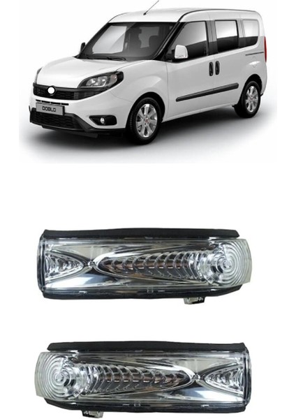 Fiat Doblo 3-4 2010-2022 Uyumlu Ayna Sinyali Sağ ve Sol Takım 2 Adet