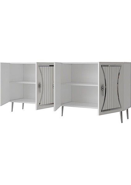 Teandd (KB150) Konsol Beyaz-Gümüş indirimleri