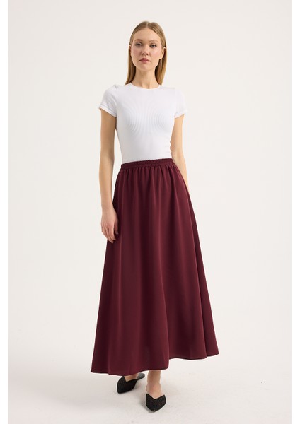 Bordo Kloş Etek modelleri