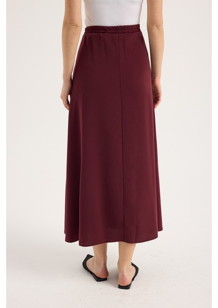 Bordo Kloş Etek