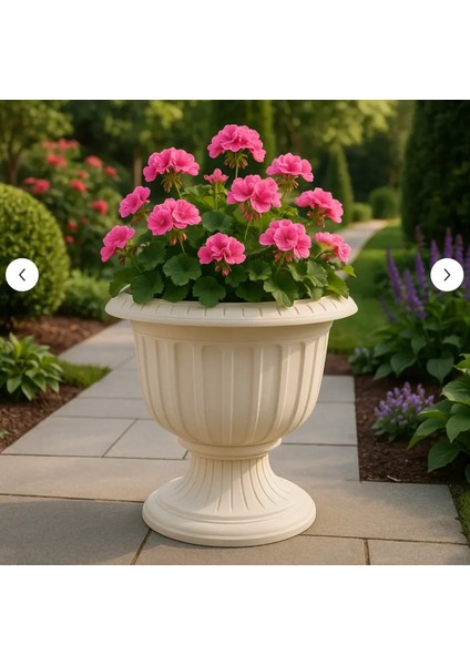 Büyük Boy Saksı - Bina Giriş Saksısı - Bahçe Saksısı- Plastik Bahçe Saksısı