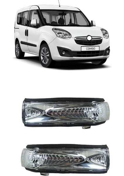 Opel Combo D 2012-2018 Uyumlu Ayna Sinyali Sağ ve Sol Takım 2 Adet