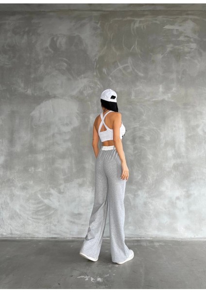Garnili Bol Paça Pantolon Gri fiyatları