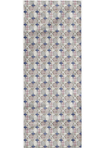 Mavi Geometrik Desenli Pamuk Şal Günlük ve Özel Günlerde Şık Kullanım İçin