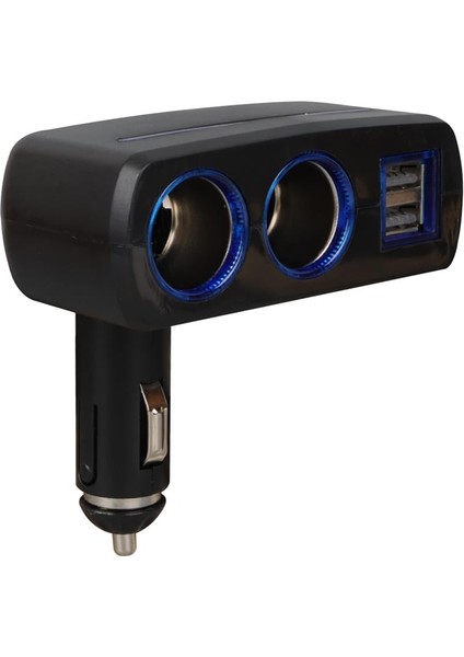 1637 12-24V Çift USB Girişli 120W 2'li Araç Çakmak Çoklayıcı fiyatları