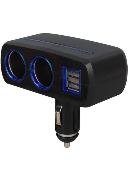 1637 12-24V Çift USB Girişli 120W 2'li Araç Çakmak Çoklayıcı modelleri