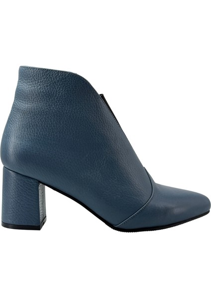 261924 Hakiki Deri Kadın Topuklu Bot