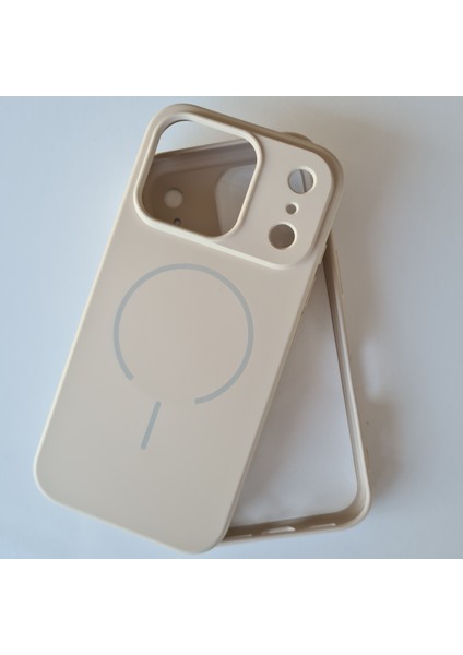 iPhone 17 Pro Magsafe ile Uyumlu Yumuşak Soft Mükemmel Manyetik Esnek Lansman Silikon Kılıf