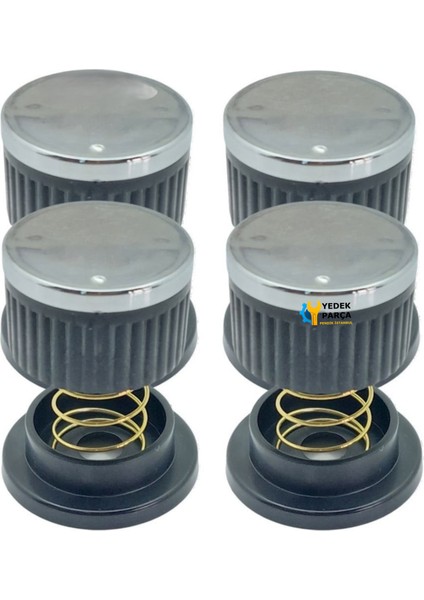 Silverline Uyumlu Düğme 4 Lü Takımı Ankastre Set Üstü Ocak Düğmesi - Siyah (Yaylı) Görselle Eşleştiriniz