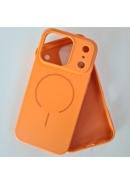 iPhone 17 Pro Magsafe ile Uyumlu Yumuşak Soft Mükemmel Manyetik Esnek Lansman Silikon Kılıf