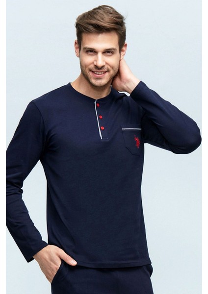17384 Erkek Lacivert Pijama Takım modelleri