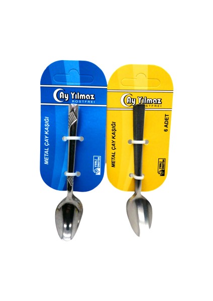 6 Parça Metal Çay Kaşık (5224)
