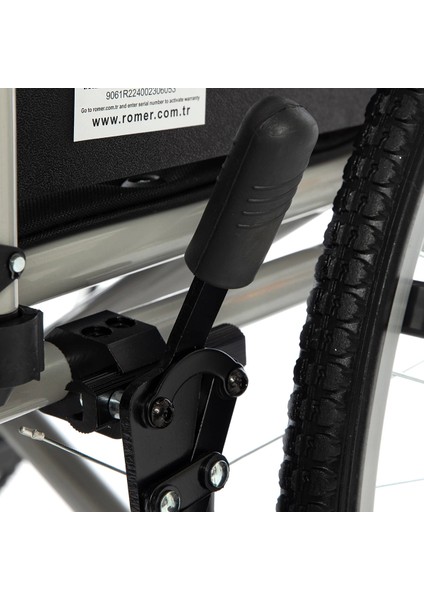 Römer Özellikli Alüminyum Manuel Tekerlekli Sandalye | Katlanabilir ve Baldır Destekli R224