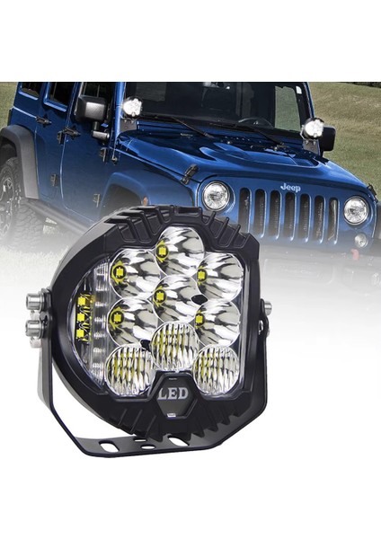 7 Inç Güçlü Off Road LED Çalışma Lambası Turuncu-Beyaz Turuncu Çakar ve Sabit 2 Modlu 50W (1 Adet) fiyatları