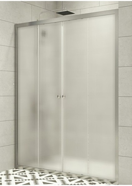 Sabit Panel Duşakabin Alüminyum Çerçeveli Buzlu Temperli Cam Parlak Dikdörtgen 184x180 cm fiyatları